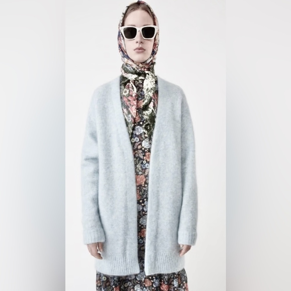 Acne Raya SH mohair dusty Blue midi thigh Women's Sweater